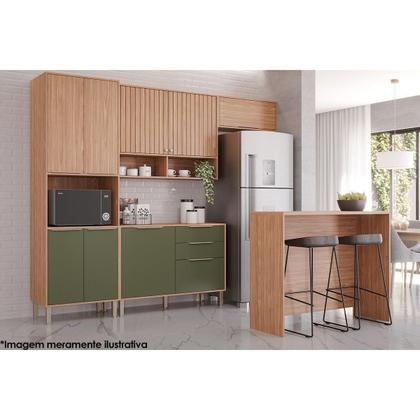 Balcão de Cozinha Bancada Ilha Gourmet 125 cm Freijo - MGM - Gabinete ...