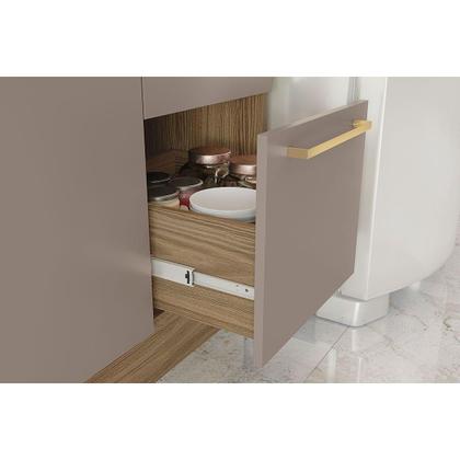 Imagem de Balcão de Cozinha Botanic M624 c/ 2 Portas e 3 Gavetas Nogueira/Verde Oliva - Kappesberg