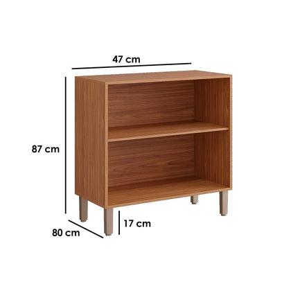 Imagem de Balcão de Cozinha c/ Tampo Divina c/ 2 Portas 80 cm Cinamomo/Platina - MGM