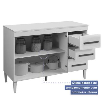 Imagem de Balcão de Cozinha com Tampo 2 Portas 3 Gavetas Virtus