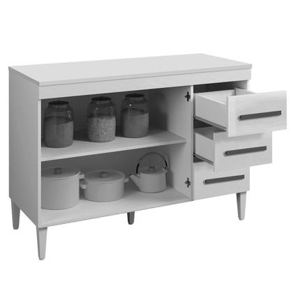 Imagem de Balcão de Cozinha com Tampo 2 Portas 3 Gavetas Virtus
