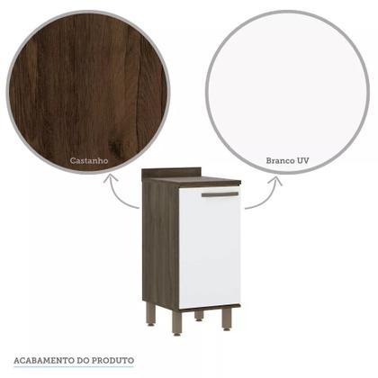 Imagem de Balcão de Cozinha com Tampo 40 cm 1 Porta 1 Prateleira Sara Luciane Móveis