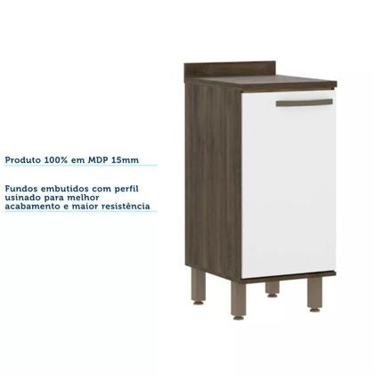 Imagem de Balcão de Cozinha com Tampo 40 cm 1 Porta 1 Prateleira Sara Luciane Móveis