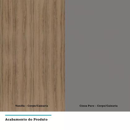 Imagem de Balcão de Cozinha com Tampo 80 cm 2 Portas de abrir 1 Prateleira Isa Luciane Móveis