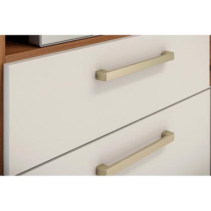 Imagem de Balcão de Cozinha Dama 3 Portas e 1 Gaveta c/ Tampo 120cm Avena/Grafito - Demóbile