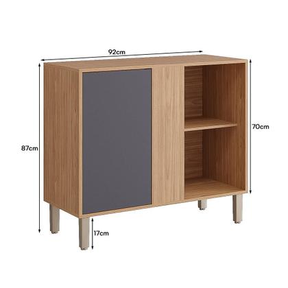 Imagem de Balcão de Cozinha Divina Esplêndida Canto Reto 92cm com Tampo MDF - MGM