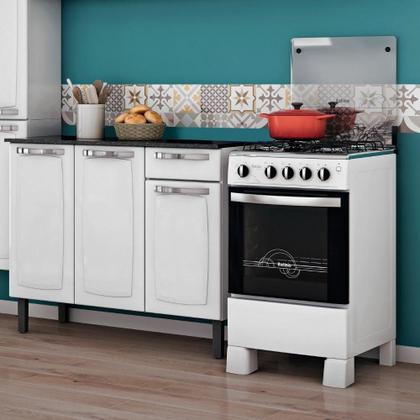 Imagem de Balcão de Cozinha em Aço 3 Portas e 1 Gaveta Rose Itatiaia Branco