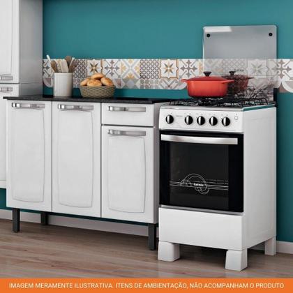 Imagem de Balcão de Cozinha em Aço 3 Portas e 1 Gaveta Rose Itatiaia Branco