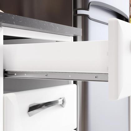 Imagem de Balcão de Cozinha em Aço 3 Portas e 2 Gavetas com Tampo 120cm New Premium Itatiaia Branco