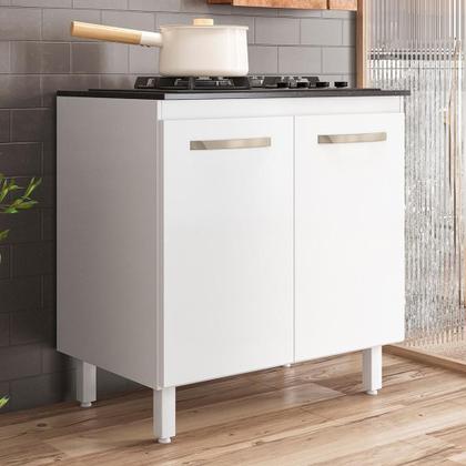 Imagem de Balcão de Cozinha Fit 80 2 Portas com Tampo MDP para Cooktop - Nicioli