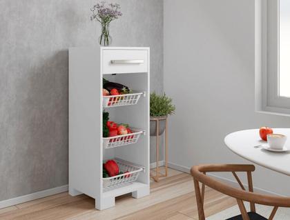 Imagem de Balcao de Cozinha Fruteira Gana Branco Casa Mobilia