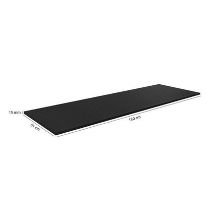 Imagem de Balcão De Cozinha Gabriela Branco Flex Com Tampo 150 Cm Preto Fosco - Ajl