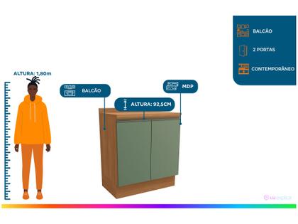 Imagem de Balcão de Cozinha Kappesberg 2 Portas Maxxi