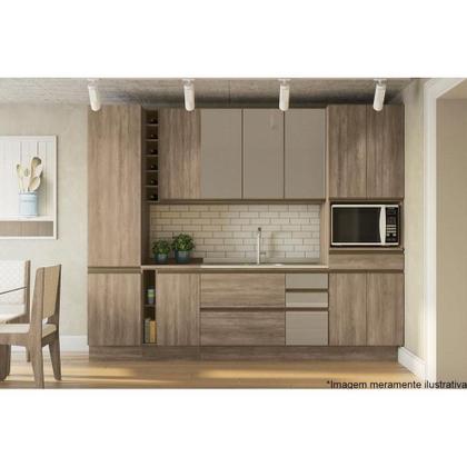 Imagem de Balcão de Cozinha Maxxi G741 1 Porta s/ Tampo Nogal - Kappesberg