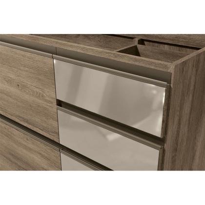 Imagem de Balcão de Cozinha Maxxi G747 1 Porta e 4 Gavetas c/ Vidro p/ Pia Nogal - Kappesberg