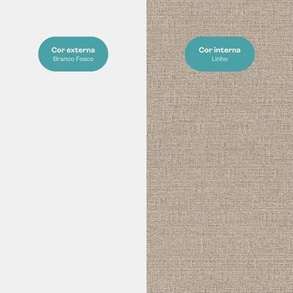 Imagem de Balcão De Cozinha Miami 1200mm 2 Portas 3 Gavetas Com Tampo Carraro Branco