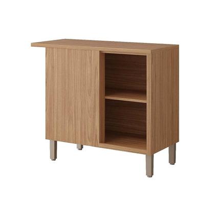 Imagem de Balcão de Cozinha Modulado c/ Tampo Eloise Nicho de Canto c/ 1 Porta 92cm Cinamomo/Off White - MGM