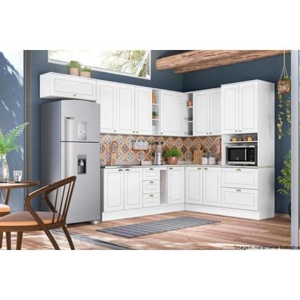 Imagem de Balcão de Cozinha Modulado Canto Reto Americana 1 Porta s/ Tampo 84cm Cinza - Henn