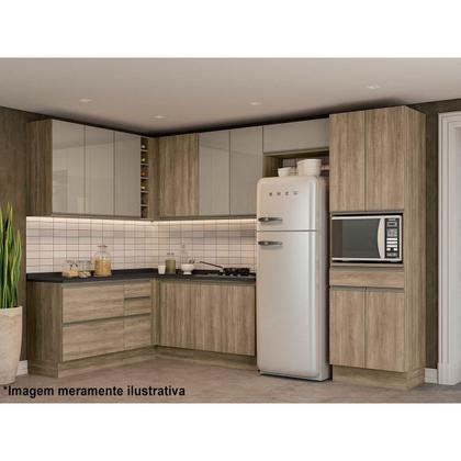 Imagem de Balcão de Cozinha Modulado Maxxi G745 2 Portas p/ Pia 120cm S/tampo Nogal - Kappesberg