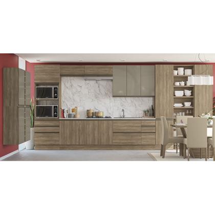 Imagem de Balcão de Cozinha para Pia 120 Cm Maxxi 1 Porta 4 Gavetas Nogal - Kappesberg