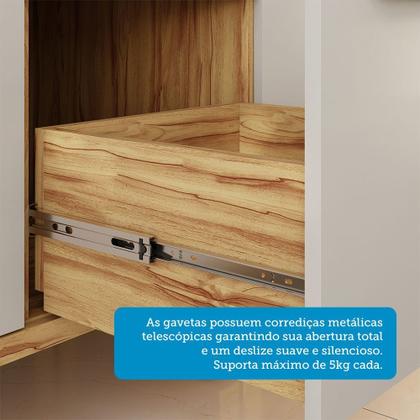 Imagem de Balcão de Cozinha para Pia 120cm com 3 Portas 2 Gavetas sem Tampo 100% Mdf Itália Espresso Móveis