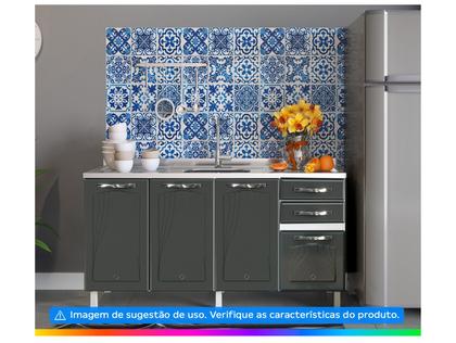 Imagem de Balcão de Cozinha para Pia Telasul Aço 4 Portas 2 Gavetas Star New