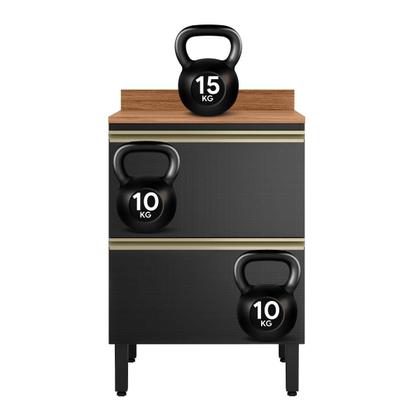 Imagem de Balcão de Cozinha Proença 60cm 1 Porta e 1 Gaveta com Tampo MDF - Demartêz