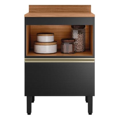 Imagem de Balcão de Cozinha Proença 60cm 1 Porta e 1 Gaveta com Tampo MDF - Demartêz