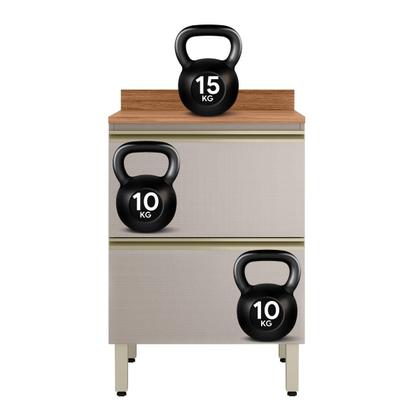 Imagem de Balcão de Cozinha Proença 60cm 1 Porta e 1 Gaveta com Tampo MDF - Demartêz