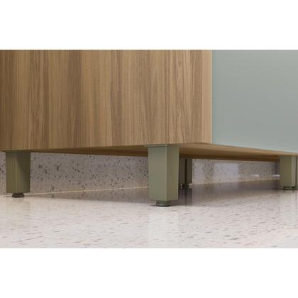 Imagem de Balcão de Cozinha Rainha 1 Porta e 4 Gaveta c/ Tampo 120 cm Nature/Verde - Nesher