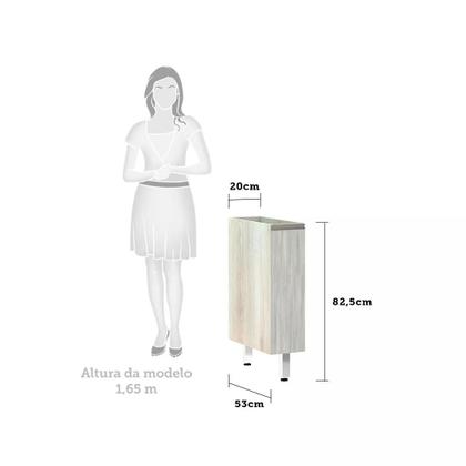 Imagem de Balcão de Cozinha sem Tampo 20cm 1 Porta Luci Luciane Móveis