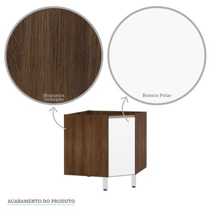 Imagem de Balcão de Cozinha sem Tampo Canto Diagonal 1 Porta Jade Luciane Móveis