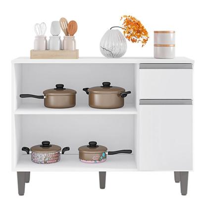 Imagem de Balcão de Cozinha Vanessa 105cm com Tampo MDP - AJL Móveis