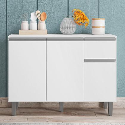 Imagem de Balcão de Cozinha Vanessa 105cm com Tampo MDP - AJL Móveis