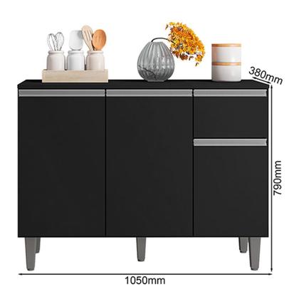 Imagem de Balcão de Cozinha Vanessa 105cm com Tampo MDP - AJL Móveis