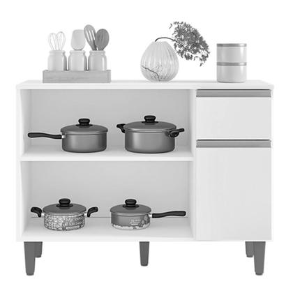 Imagem de Balcão de Cozinha Vanessa 105cm com Tampo MDP - AJL Móveis