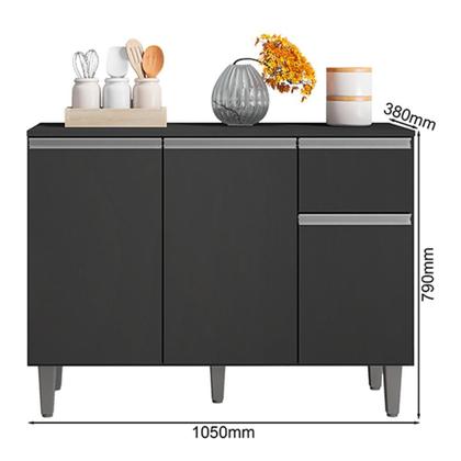 Imagem de Balcão de Cozinha Vanessa 105cm com Tampo MDP - AJL Móveis