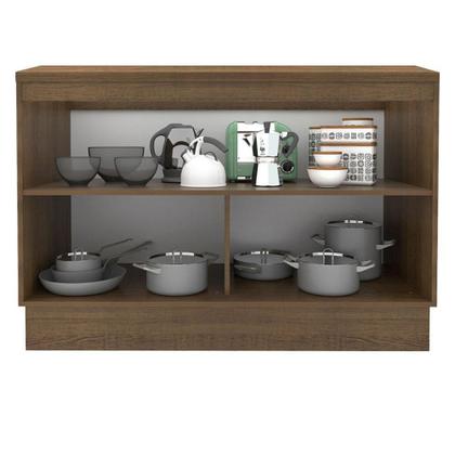 Imagem de Balcão de Pia Armário de Cozinha 120 cm 2 Portas (Com Tampo) Rustic Glamy Madesa