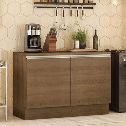 Imagem de Balcão de Pia Armário de Cozinha 120 cm 2 Portas (Com Tampo) Rustic Glamy Madesa