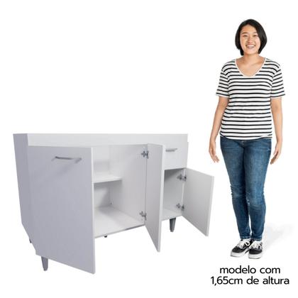 Imagem de Balcão de Pia Cozinha 120cm Armário Gabinete Morgana