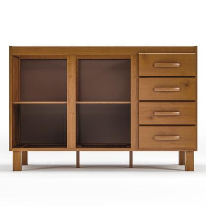 Imagem de Balcão de Pia para Cozinha 120 cm 2 Portas 4 Gavetas Frida