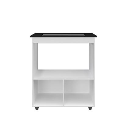 Imagem de Balcão Elisa para Cooktop 4 Bocas com Nicho para Forno/Microondas - Branco Móblis