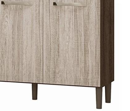 Imagem de Balcão Fit 120 com tampo Amendoa/Arezzo - Nicioli