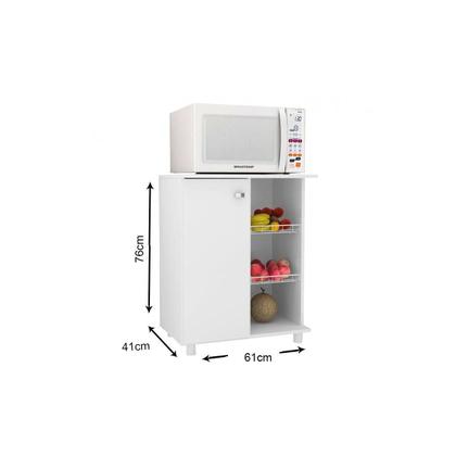 Imagem de Balcão Fruteira Cozinha BF-3205 c/ 1 Porta e 2 Cestos Branco - Tecno Mobili