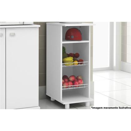 Imagem de Balcão Fruteira Cozinha BF-3206 c/ 2 Cestos Branco - Tecno Mobili
