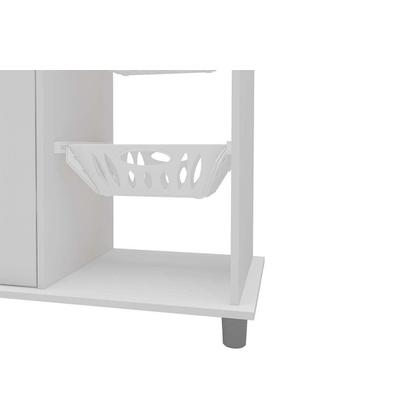 Imagem de Balcão Fruteira Cozinha Cuiabá c/ 1 Porta e 2 Cestos Branco - Politorno