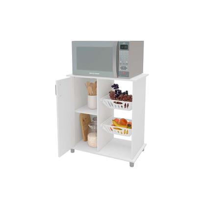 Imagem de Balcão Fruteira Cozinha Cuiabá c/ 1 Porta e 2 Cestos Branco - Politorno