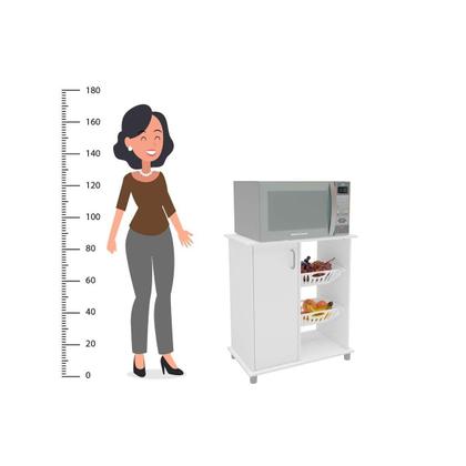 Imagem de Balcão Fruteira Cozinha Cuiabá c/ 1 Porta e 2 Cestos Branco - Politorno