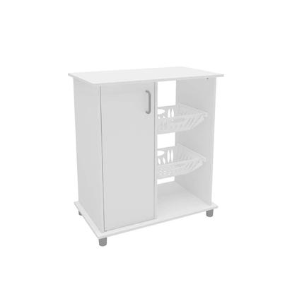 Imagem de Balcão Fruteira Cozinha Cuiabá c/ 1 Porta e 2 Cestos Branco - Politorno