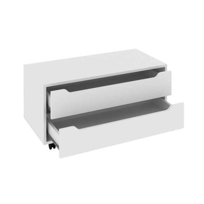 Imagem de Balcão Gabinete de Banheiro com 2 Gavetas e Rodízios 80cm BN3643 Tecnomóbili